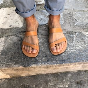 Mens Sandals Greek Leather Beach Summer Shoes.