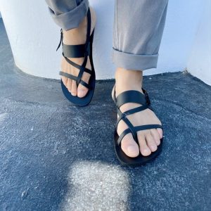 Handmade Leather Slingback Sandals Mens Greek Summer Shoes.