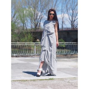 Extravagant Long Dress Women Maxi Linen Casual Spring
