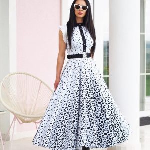 Long White Summer Dress Women Maxi Shirt Extravagant