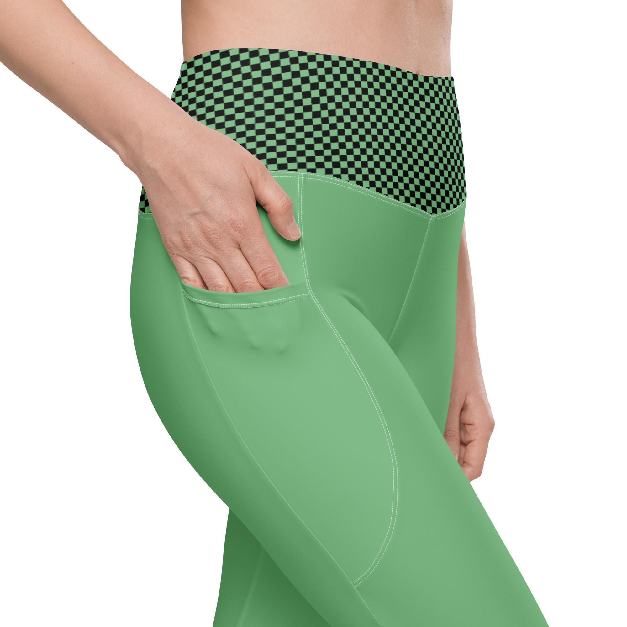 Green Leggings With Pockets