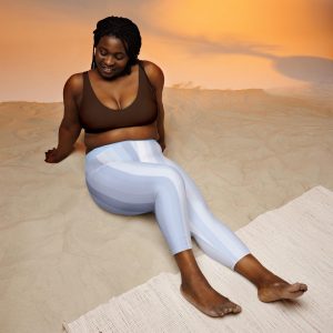 Yoga Capri Blue Leggings