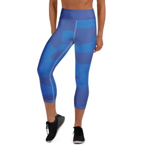 Yoga Capri Blue Camo Leggings