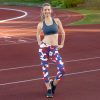 Red White Blue Camo Capri Leggings