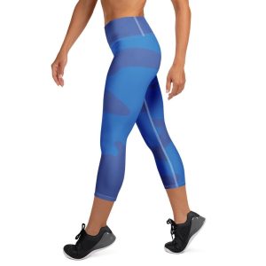Yoga Capri Blue Camo Leggings